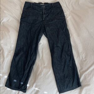 Plantation indigo linen pants